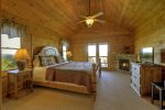 Loft Master Bedroom with a Gas Log Fireplace King Size Bed